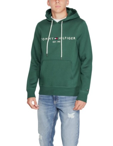 Sweat capuche Tommy Hilfiger vert homme – Confort premium