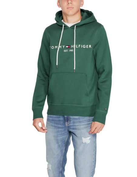 Sweat capuche Tommy Hilfiger vert homme – Confort premium