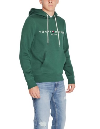Sweat capuche Tommy Hilfiger vert homme – Confort premium