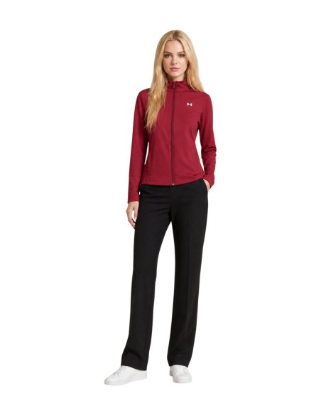 Sweat bordeaux femme Under Armour zip