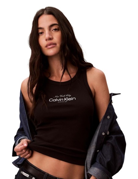 Calvin Klein Jeans Top Femme noir – Style moderne