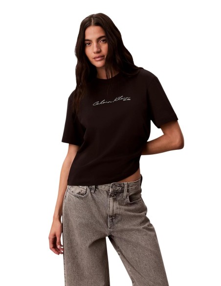 Calvin Klein Jeans T-Shirt Femme noir – Style iconique