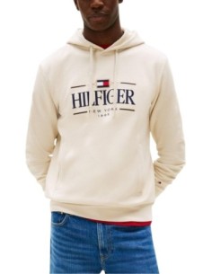 Tommy Hilfiger – Sweat Homme beige imprimé