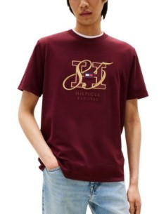 Tommy Hilfiger T-Shirt Homme bordeaux – Style graphique
