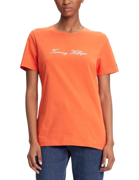 Tommy Hilfiger T-Shirt Femme orange – Style lumineux