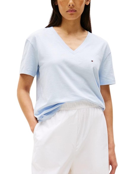 Tommy Hilfiger – T-Shirt Femme bleu azur