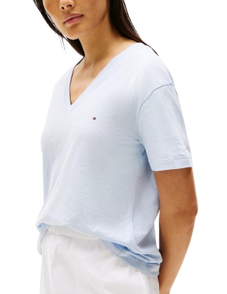 Tommy Hilfiger – T-Shirt Femme bleu azur