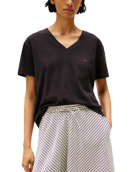 Tommy Hilfiger T-Shirt Femme noir – Style polyvalent