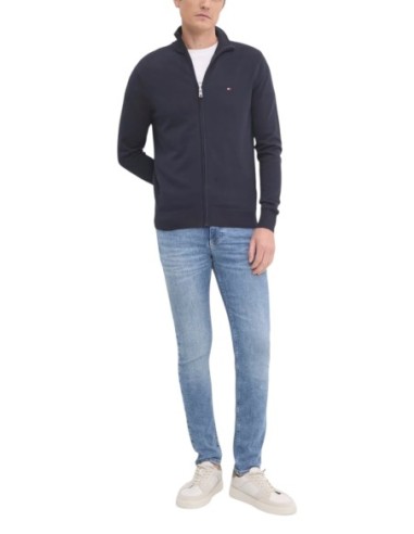 Tommy Hilfiger – Sweat Homme bleu zippé