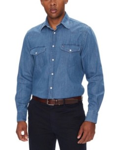 Tommy Hilfiger Chemise Homme bleu azur – Style polyvalent