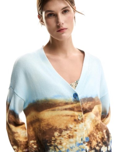 Desigual Cardigan Femme bleu azur – Style artistique