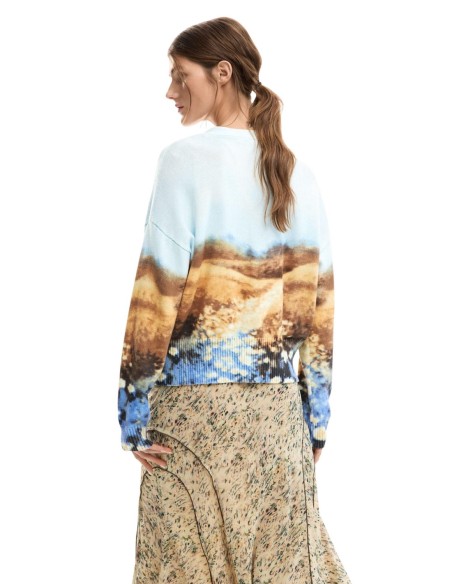 Desigual Cardigan Femme bleu azur – Style artistique