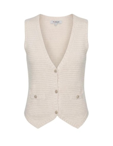 Morgan De Toi Gilet Femme beige – Style moderne