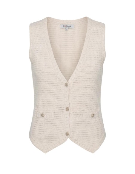 Morgan De Toi Gilet Femme beige – Style moderne