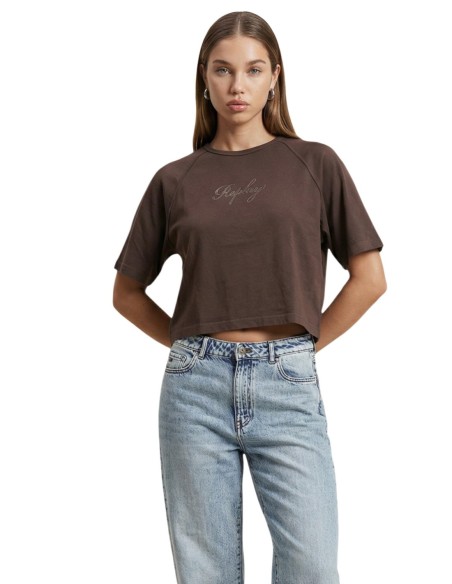 Replay T-Shirt Femme marron – Style casual