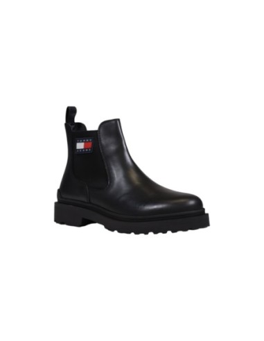 Tommy Hilfiger Bottes Homme noires – Cuir premium