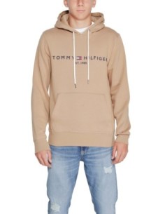 Tommy Hilfiger – Sweat Homme beige imprimé