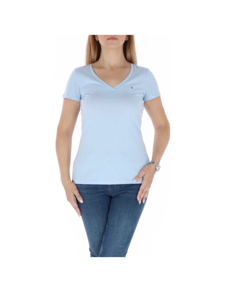 Tommy Hilfiger – T-Shirt Femme bleu azur