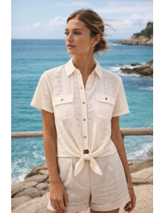 Morgan chemise beige femme – classique